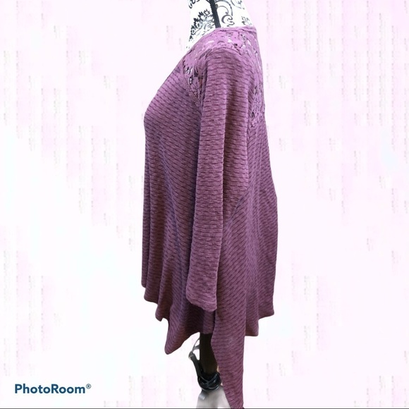 ANTHROPOLOGIE Everleigh purple top/tunic. Size M - Picture 3 of 10